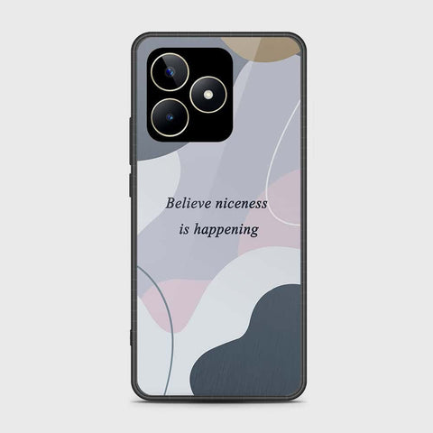 Realme Note 50 Cover- Happy Series - HQ Ultra Shine Premium Infinity Glass Soft Silicon Borders Case