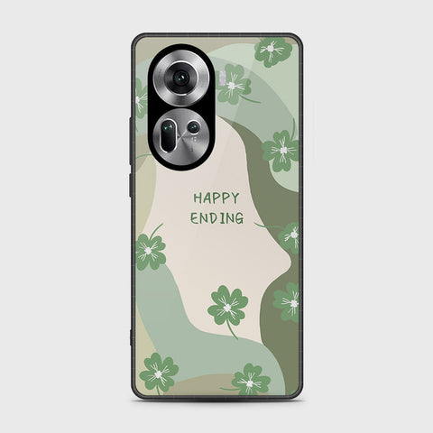 Oppo Reno 11 5G Cover- Happy Series - HQ Ultra Shine Premium Infinity Glass Soft Silicon Borders Case