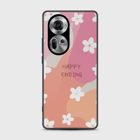 Oppo Reno 11 5G Cover- Happy Series - HQ Ultra Shine Premium Infinity Glass Soft Silicon Borders Case