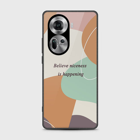 Oppo Reno 11 5G Cover- Happy Series - HQ Ultra Shine Premium Infinity Glass Soft Silicon Borders Case