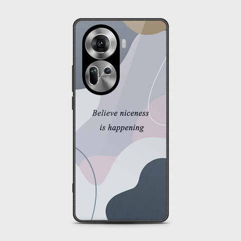 Oppo Reno 11 5G Cover- Happy Series - HQ Ultra Shine Premium Infinity Glass Soft Silicon Borders Case