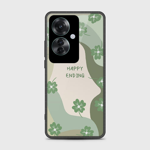 Oppo Reno 11F 5G Cover- Happy Series - HQ Ultra Shine Premium Infinity Glass Soft Silicon Borders Case