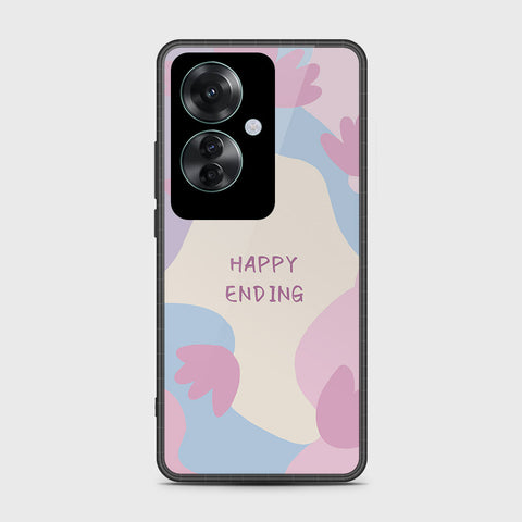 Oppo Reno 11F 5G Cover- Happy Series - HQ Ultra Shine Premium Infinity Glass Soft Silicon Borders Case