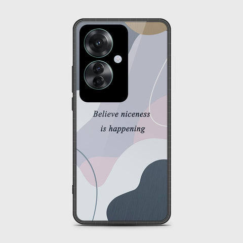 Oppo Reno 11F 5G Cover- Happy Series - HQ Ultra Shine Premium Infinity Glass Soft Silicon Borders Case