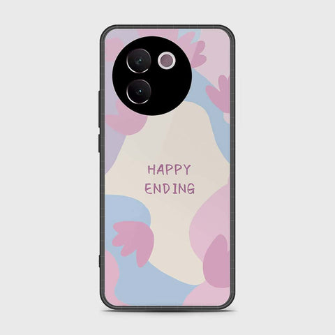 Vivo V30e Cover- Happy Series - HQ Ultra Shine Premium Infinity Glass Soft Silicon Borders Case