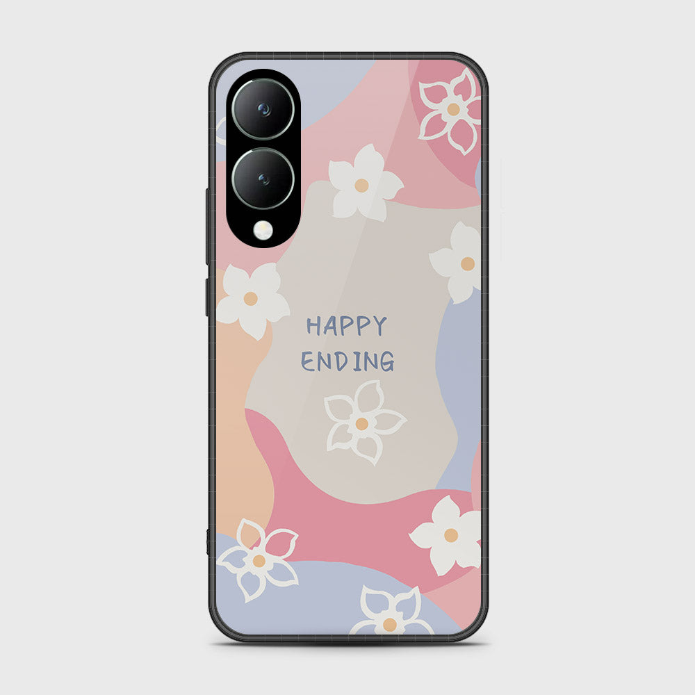 Vivo Y17s Cover- Happy Series - HQ Ultra Shine Premium Infinity Glass Soft Silicon Borders Case (Fast Delivery)