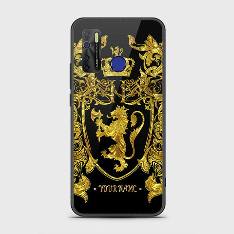 Infinix Hot 9 Pro Cover - Gold Series - HQ Ultra Shine Premium Infinity Glass Soft Silicon Borders Case