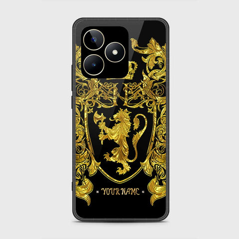 Realme C51 Cover- Gold Series - HQ Ultra Shine Premium Infinity Glass Soft Silicon Borders Case
