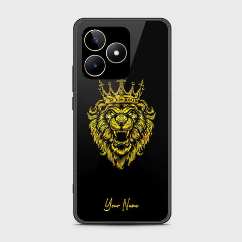 Realme C51 Cover- Gold Series - HQ Ultra Shine Premium Infinity Glass Soft Silicon Borders Case