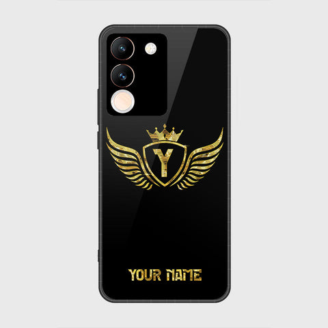 Vivo Y200 Cover- Gold Series - HQ Ultra Shine Premium Infinity Glass Soft Silicon Borders Case