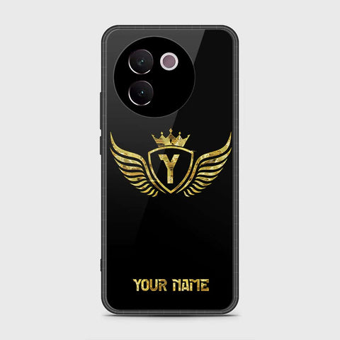 Vivo V30e Cover- Gold Series - HQ Ultra Shine Premium Infinity Glass Soft Silicon Borders Case