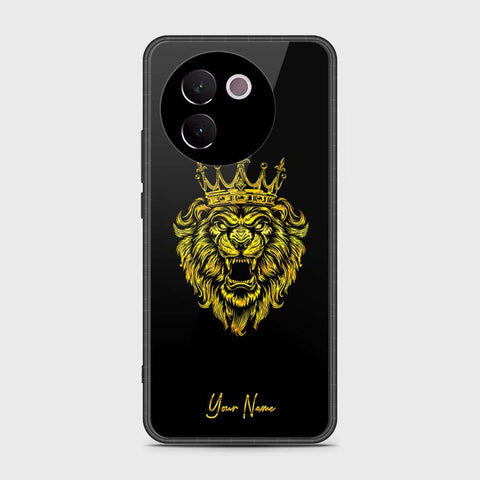 Vivo V30e Cover- Gold Series - HQ Ultra Shine Premium Infinity Glass Soft Silicon Borders Case