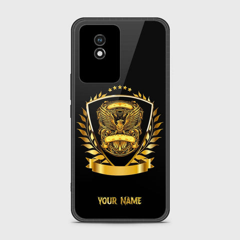 Vivo Y02t Cover- Gold Series - HQ Ultra Shine Premium Infinity Glass Soft Silicon Borders Case (Fast Delivery)