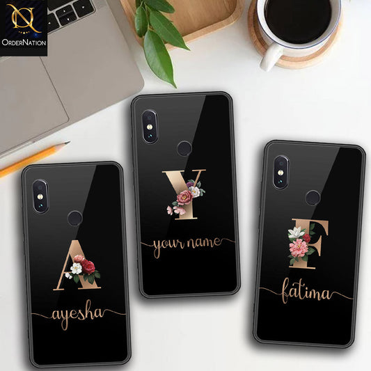 Xiaomi Redmi Note 5 AI Dual Camera Cover - Personalized Alphabet Series - HQ Ultra Shine Premium Infinity Glass Soft Silicon Borders Case