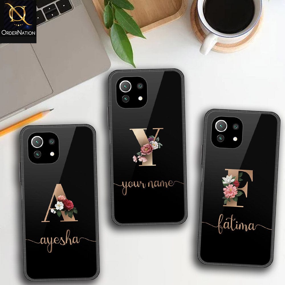 Xiaomi 11 Lite 5G NE Cover - Personalized Alphabet Series - HQ Ultra Shine Premium Infinity Glass Soft Silicon Borders Case