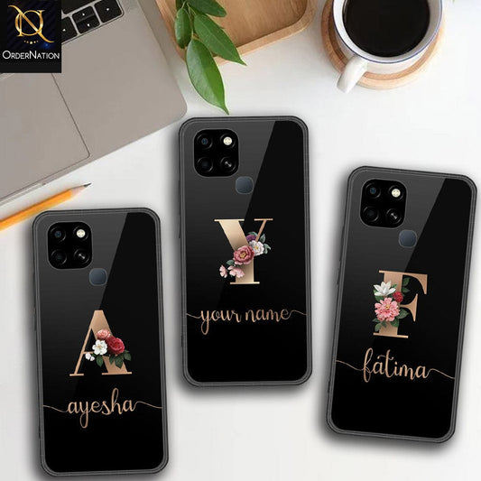 Infinix Smart 6 HD Cover - Personalized Alphabet Series Series - HQ Ultra Shine Premium Infinity Glass Soft Silicon Borders Cas