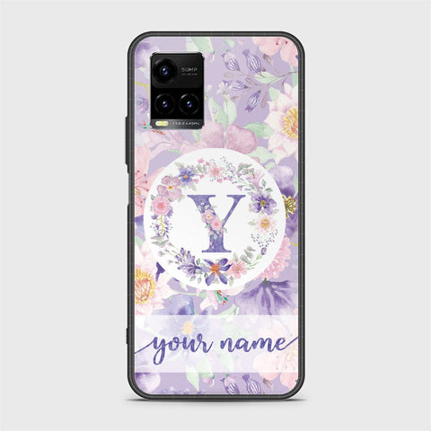 Vivo Y33t Cover - Personalized Alphabet Series - HQ Ultra Shine Premium Infinity Glass Soft Silicon Borders Case