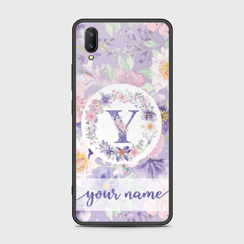 Vivo V11 Cover - Personalized Alphabet Series - HQ Ultra Shine Premium Infinity Glass Soft Silicon Borders Case