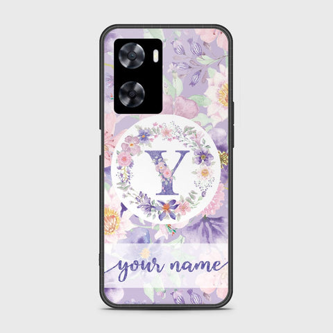 Oppo A77s Cover - Personalized Alphabet Series Series - HQ Ultra Shine Premium Infinity Glass Soft Silicon Borders Case