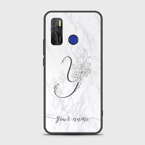 Tecno Spark 5 Cover - Personalized Alphabet Series Series - HQ Ultra Shine Premium Infinity Glass Soft Silicon Borders Case