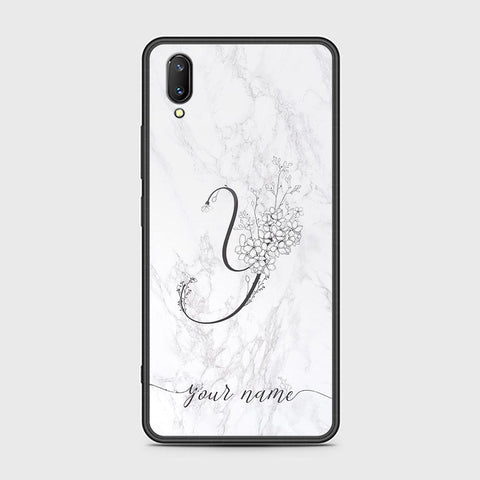 Vivo V11 Cover - Personalized Alphabet Series - HQ Ultra Shine Premium Infinity Glass Soft Silicon Borders Case