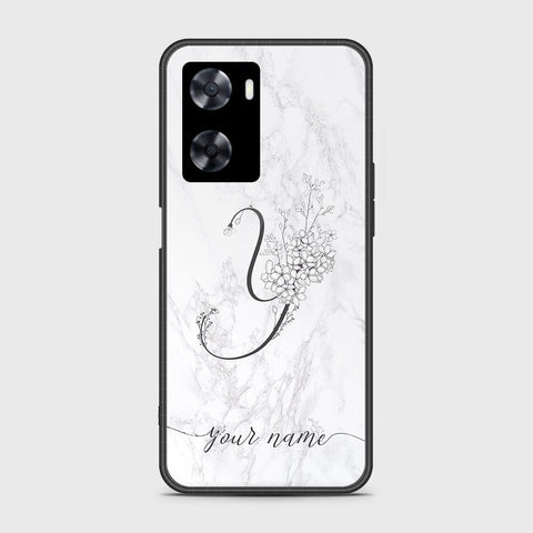 Oppo A77s Cover - Personalized Alphabet Series Series - HQ Ultra Shine Premium Infinity Glass Soft Silicon Borders Case