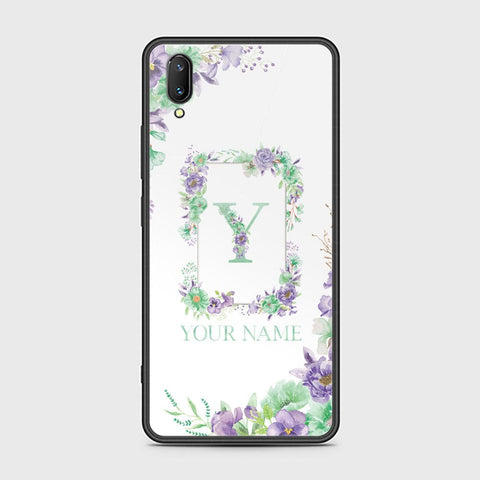 Vivo V11 Cover - Personalized Alphabet Series - HQ Ultra Shine Premium Infinity Glass Soft Silicon Borders Case