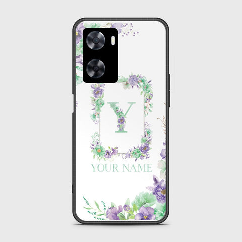 Oppo A77s Cover - Personalized Alphabet Series Series - HQ Ultra Shine Premium Infinity Glass Soft Silicon Borders Case