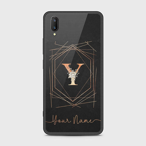 Vivo V11 Cover - Personalized Alphabet Series - HQ Ultra Shine Premium Infinity Glass Soft Silicon Borders Case