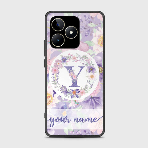 Realme Note 50 Cover- Personalized Alphabet Series - HQ Ultra Shine Premium Infinity Glass Soft Silicon Borders Case