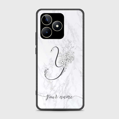 Realme Note 50 Cover- Personalized Alphabet Series - HQ Ultra Shine Premium Infinity Glass Soft Silicon Borders Case