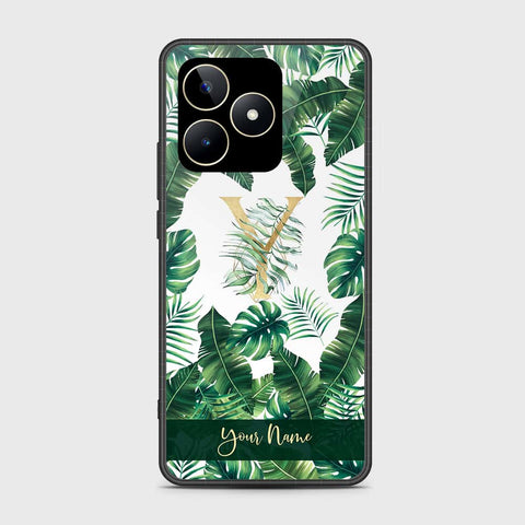 Realme C51 Cover- Personalized Alphabet Series - HQ Ultra Shine Premium Infinity Glass Soft Silicon Borders Case
