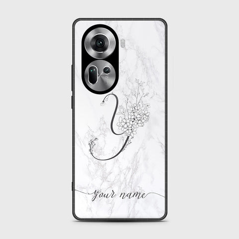 Oppo Reno 11 5G Cover- Personalized Alphabet Series - HQ Ultra Shine Premium Infinity Glass Soft Silicon Borders Case