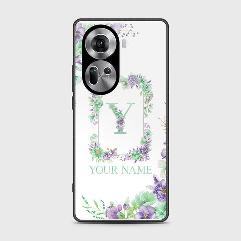 Oppo Reno 11 5G Cover- Personalized Alphabet Series - HQ Ultra Shine Premium Infinity Glass Soft Silicon Borders Case