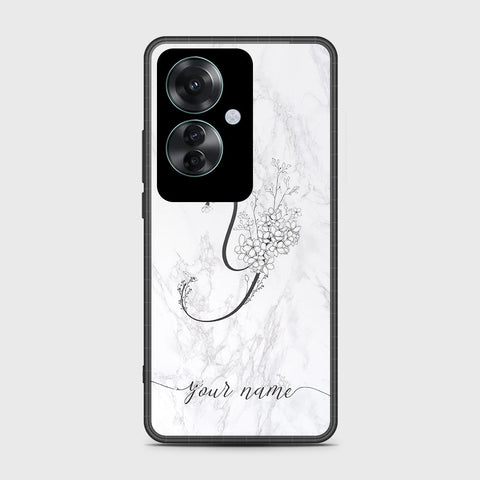 Oppo Reno 11F 5G Cover- Personalized Alphabet Series - HQ Ultra Shine Premium Infinity Glass Soft Silicon Borders Case