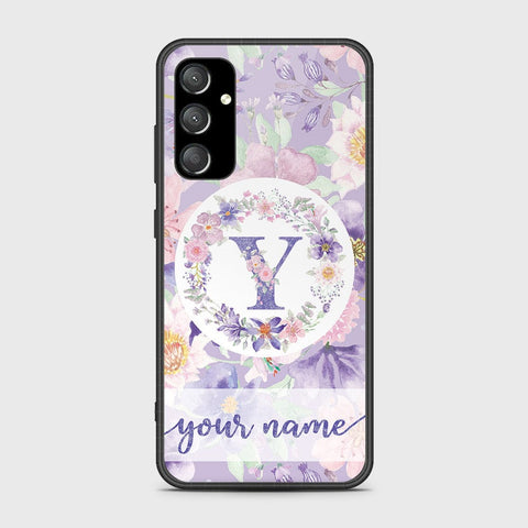 Samsung Galaxy A35 Cover- Personalized Alphabet Series - HQ Ultra Shine Premium Infinity Glass Soft Silicon Borders Case