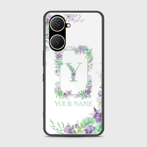 Vivo Y03 Cover- Personalized Alphabet Series - HQ Ultra Shine Premium Infinity Glass Soft Silicon Borders Case