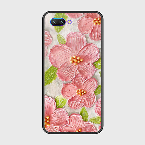 Huawei Honor 10 Cover - Floral Series - Design 9 - Pink & Green - HQ Ultra Shine Premium Infinity Glass Soft Silicon Borders Case