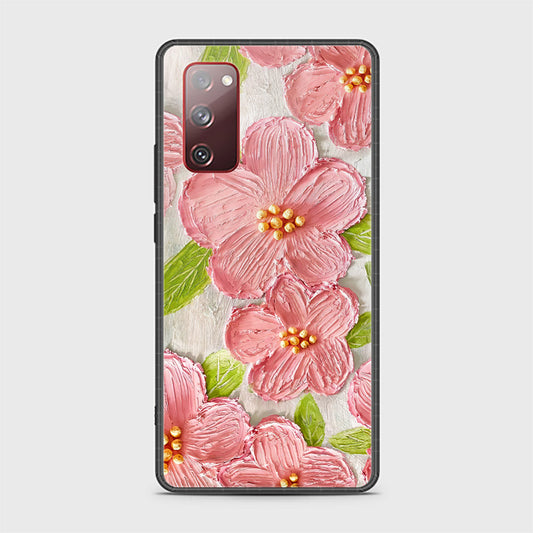 Samsung Galaxy S20 FE Cover - Floral Series - Design 9 - Pink & Green - HQ Ultra Shine Premium Infinity Glass Soft Silicon Borders Case