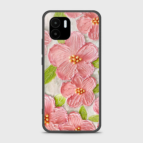 Xiaomi Poco C50 Cover - Floral Series - Design 9 - Pink & Green - HQ Ultra Shine Premium Infinity Glass Soft Silicon Borders Case