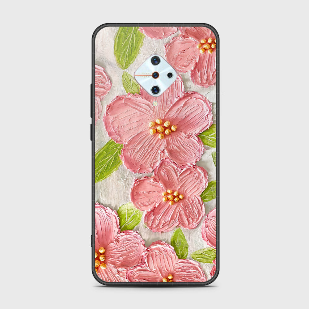 Honor 9X Pro Cover - Floral Series - Design 9 - Pink & Green - HQ Ultra Shine Premium Infinity Glass Soft Silicon Borders Case