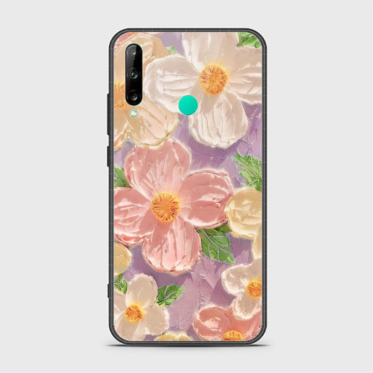 Huawei P40 Lite E Cover - Floral Series - Design 11 - White & Green - HQ Ultra Shine Premium Infinity Glass Soft Silicon Borders Case