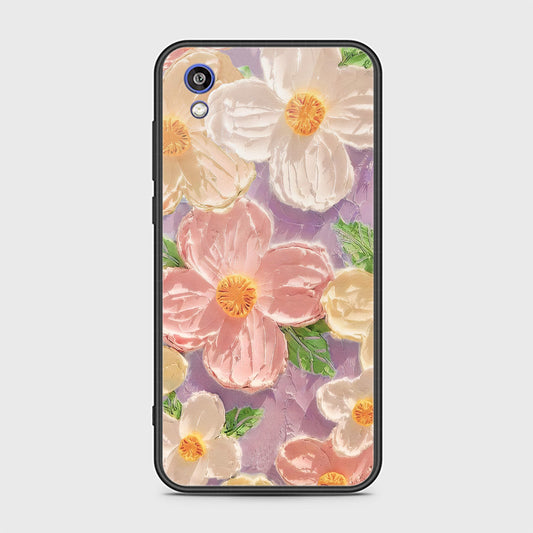 Huawei Honor 8S Cover - Floral Series - Design 11 - White & Green - HQ Ultra Shine Premium Infinity Glass Soft Silicon Borders Case