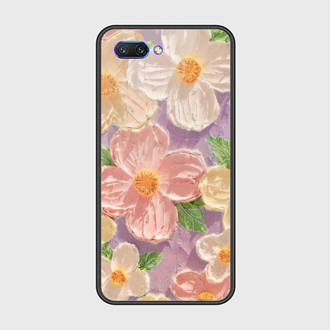 Huawei Honor 10 Cover - Floral Series - Design 11 - White & Green - HQ Ultra Shine Premium Infinity Glass Soft Silicon Borders Case