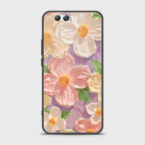 Xiaomi Mi 6 Cover - Floral Series - Design 11 - White & Green - HQ Ultra Shine Premium Infinity Glass Soft Silicon Borders Case