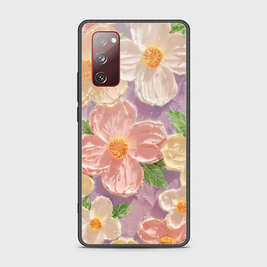 Samsung Galaxy S20 FE Cover - Floral Series - Design 11 - White & Green - HQ Ultra Shine Premium Infinity Glass Soft Silicon Borders Case