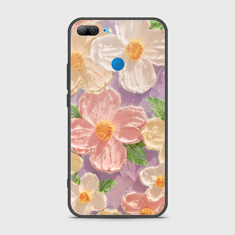 Huawei Honor 9 Lite Cover - Floral Series - Design 11 - White & Green - HQ Ultra Shine Premium Infinity Glass Soft Silicon Borders Case