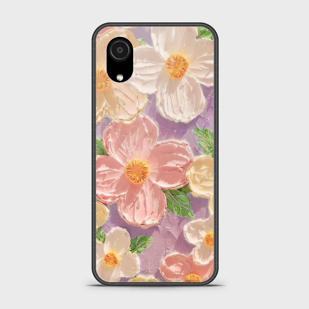 Samsung Galaxy A03 Core Cover - Floral Series - Design 11 - White & Green - HQ Ultra Shine Premium Infinity Glass Soft Silicon Borders Case