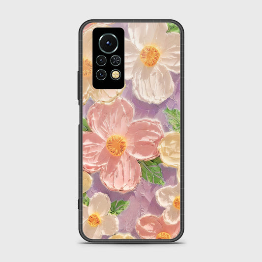 Infinix Note 11s Cover - Floral Series - Design 11 - White & Green - HQ Ultra Shine Premium Infinity Glass Soft Silicon Borders Case