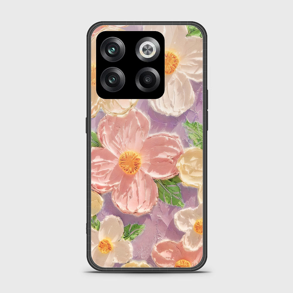 OnePlus Ace Pro Cover - Floral Series - Design 11 - White & Green - HQ Ultra Shine Premium Infinity Glass Soft Silicon Borders Case